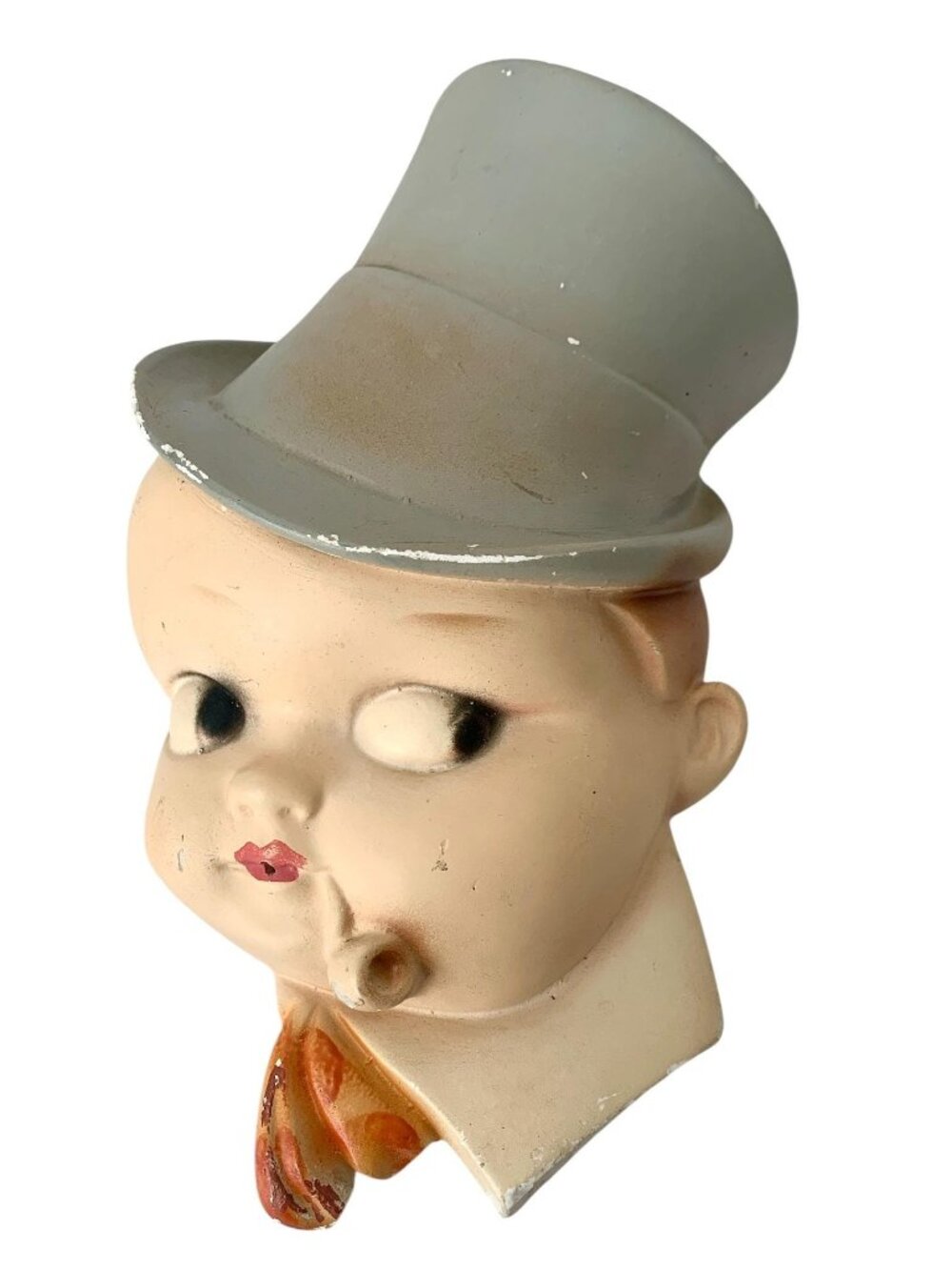 Vintage Chalkware Stringholder Dutch Girl String Holder 1940's
